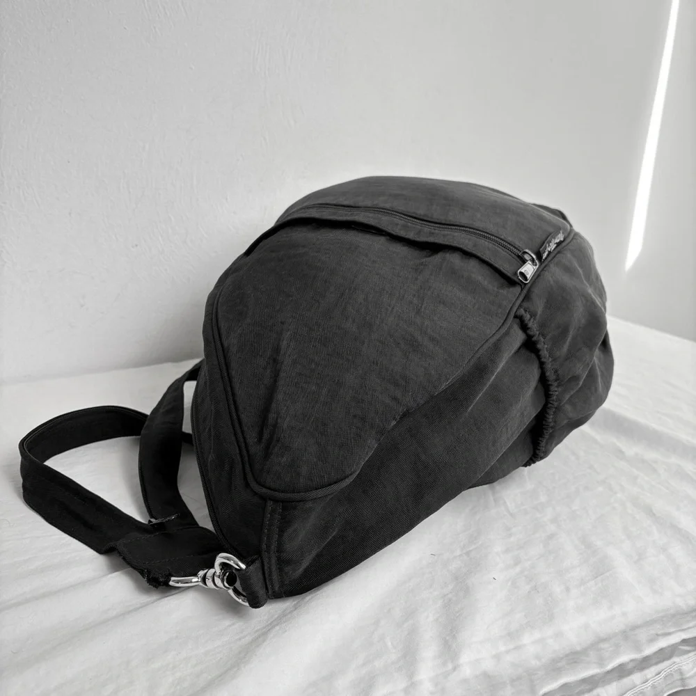 NORM THOMPSON LARGE Teardrop Black Nylon Sling Backpack Bag Unisex TRAVEL - Picture 10 of 13